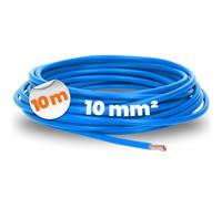 Lapp 4520025 H07V-K 10 mm² - Câble de Câblage PVC Bleu - Fil Souple 10 m | Conducteur simple HAR, idéal pour armoires électriques et luminaires, ignifuge, raccordement classe 5 fils fins.