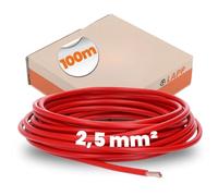 H07VK 2,5RT-100 - Fil électrique H07V-K, 2,5 mm², 100 m, rouge