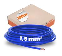 Lapp 4520141 Câble H07V-K 1,5 mm² - Fil Unique PVC Bleu Foncé - 100m