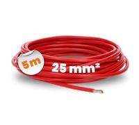 Lapp 5m Câble H07V-K 25mm2, Fil Électrique PVC Souple pour Armoire, Rouge