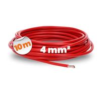 LAPP H07V-K Câble Unipolaire 4 mm² - 10 m Fil de Cuivre Flexible - Rouge