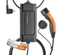 Lapp Mobility 6m 1,8 KW Cable Type 2 8a - Cable Recharge Voiture Electrique Type 2 avec EU Schuko Prise - Chargeur Voiture Electrique étanche IP67-1 Phase - Mode 2 Compatible avec PHEV