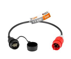 LAPP MOBILITY Adaptateur de Charge CEE / 11kW / 16 A/triphasé/pour Une Charge Simple à la Maison ou en déplacement, Noir