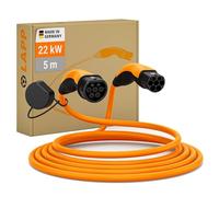 Lapp Mobility Câble de recharge Type 2 22 kW 32 A Triphasé Auto-rétractable Mode 3 Orange 5 m