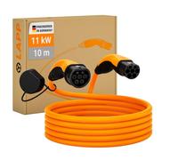 LAPP Mobility Câble de Charge Type 2, 11 KW, 10 m, 20 A, triphasé | , IP55, câble de Charge de Type 2, avec Contacts enfichables résistants à la Corrosion, Convient pour PHEV, BEV & EV