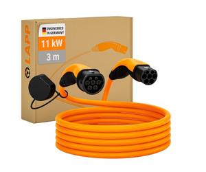 LAPP Mobility Câble de Charge Type 2, 11 KW, 3 m, 20 A, triphasé, IP55 | câble de charge de type 2, avec contacts enfichables résistants à la corrosion, convient pour PHEV, BEV & EV