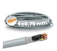 LAPP MOBILITY Câble de commande 4 fils 4 x 0,75 mm² Gris avec conducteur de protection vert/jaune I Câble en PVC très flexible pour chaîne de remorquage 4G0,75