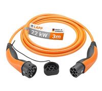 Lapp Mobility Cable Recharge Voiture Électrique 3m Type 2-22kW, 32A, Mode 3 - Câble de Recharge Type 2, Chargeur de véhicule électrique, Résistant à l'eau IP55, Fabriqué en Allemagne - 3m Orange