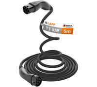 LAPP MOBILITY Helix Câble de recharge 5m type 2 11 kW/Auto-rétractable / 20 A / 3 phases/Câble de recharge pour voiture électrique/Mode 3