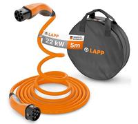 Lapp Mobility Helix Type 2 Kit de câbles de Recharge, Sacoche de Transport, | 5 m, 32 A, triphasé, mode 3, IP55, pour voitures électriques et hybrides rechargeables 22kW