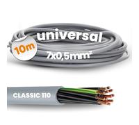 Lapp 1119007 Ölflex Classic 110 7G0,5 mm² Câble de commande en PVC 7 x 0,5 mm² avec conducteur de protection vert et jaune I Câble gainé 7 fils I Câble de commande 7 fils I Câble de commande 7 fils