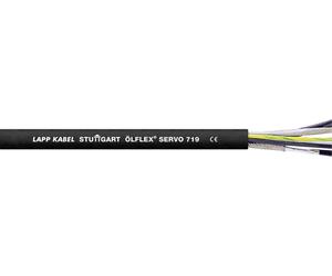 LAPP ÖLFLEX® SERVO 719 Câble pour servo 4 G 0.75 mm² + 2 x 0.34 mm² noir 1020071/500 500 m