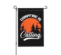 L'Appel Du Feu De Camp Bannière Avec Œillets Drapeau De Cour Suspendre Drapeau De Jardin Pour Événement Extérieure Chambres 30X45cm