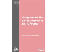 L'application des actes uniformes de l'OHADA - Kodo Mjv - Academia Eds - broché - Livre