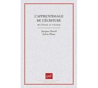 L'Apprentissage de l'écriture de l'école au collège
