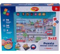 L'apprentissage et l'amusement en un ! Découvrez le monde des véhicules avec notre puzzle interactif "Les sons qui nous entourent". Parfait pour les petits explorateurs !