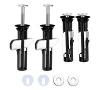 LAPQOS Coffrets boulons et écrous,Kit de 4 vis pour abattant de WC, chevilles d'expansion en acier inoxydable avec rondelles 18/28 mm pour couvercles de WC