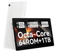Laptok 10 inch Android 14 Tablet with Octa-Core, Face ID, 8GB+64GB+1TB Expansion, 1280 * 800 HD IPS Touchscreen, Android Tablet with WiFi 6 BT5.3, Dual Camera 5MP+8MP, Widevine L1(White)