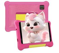Laptok Tablette Enfants 7 Pouces, Android Tablette pour Enfant 5GB RAM 32GB ROM (TF 128GB), avec Applications éducatives et Contrôle Parental WiFi Bluetooth, Cadeau Fille Garçon, Étui Antichoc Rose