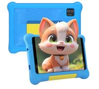 Laptok Tablette Enfants 7 Pouces, Android Tablette pour Enfant 5GB RAM 32GB ROM (TF 128GB), avec Applications éducatives et Contrôle Parental WiFi Bluetooth, Cadeau Fille Garçon, Étui Antichoc Bleu