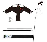 Laptony Cerf-Volant Anti-Oiseaux - Protection de la Ferme - avec Manche télescopique de 4 m