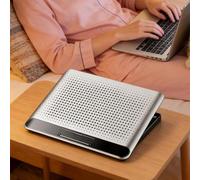 Laptop Cooler - Aluminum Alloy Quiet Laptop Fan Stand | Adjustable Computer Cooler Support for Desk Keyboard, Phone, Tablet, Book, Home, Workplace, Dorm, Apartment