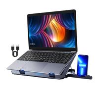 Laptop Cooling Pad, Adjustable Desk Notebook Stand, Silent Laptop Fan Brack | Cooling Pad For Computer Laptop For Desk Work Meeting Travel Office Bedroom