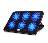 Laptop Cooling Pad, Cooler with 6 Core High Speed Mute Fan, Applicable to 18 inches Notebook Gaming Laptop Computer, Five Level Angle Adjustment Quick Cooling Low Noise (with Bracket Speed Adjustment)