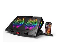 Laptop Cooling Pad Gaming Laptop Cooler Stand with 2 Silent Big Fans for Notebook Stable Cooling Pad for Laptop 2 USB Powered Fan Compatible Up to 12"-21" Control Fan Speed for PC