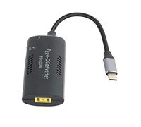 Laptop Power Converter, DC to Type C PD3.0 Fast Charge 100W Adapter with USB A and Type C Charging Ports, Braided Nylon Cable and ABS Housing for Laptops, Compact T (Femelle à Ouverture carrée DC