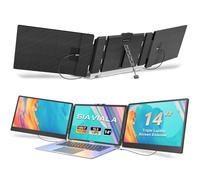 Laptop Screen Extender, 14" IPS Triple Monitor for Laptop Extension- 1080P FHD Portable Dual Monitor Screen for 13"-17.3" Laptops Type-C/USB-A/HDMI Plug & Play for Wins/Mac/Chrome