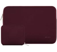 Laptop Sleeve 13-13.3 Inch Compatible with MacBook Air/Pro 13/Pro 14, HP, Dell, ASUS, Lenovo, Laptop Sleeve Neoprene Bag with Small Pouch, Wine Red