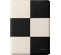 Laptop Sleeve 13 Inch Precisely Compatible with MacBook Air M4 2025-2018 and MacBook Pro M2 2022 M1 2020-2016, Genuine Leather Case, Black/Cream Noir