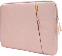 Laptop Sleeve for 14 Inch MacBook Air/Pro, MacBook Pro M4 / M3 / M2 / M1 2021-2024, Waterproof Case Bag with Portable Pocket, Compatible with 14 Inch Notebook (Rose Gold) Doré