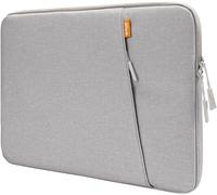 Laptop Sleeve for 15 Inch Notebook, Compatible with MacBook Air 15 Inch M4/M3/M2, MacBook Pro 16 Inch M4/M3/M2/M1, Waterproof Shockproof Pouch Bag (Light Grey) Gris