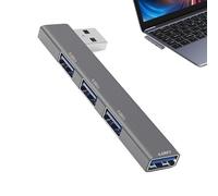 Laptop Slitter USB Hub USB pour PC, Port Extender USB 4 | Adaptateur USB | Adaptateur portable en de couleur en aluminium pour ordinateur de bureau, ordinateur portable, lecteur