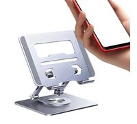 Laptop Stand - Aluminum Alloy 360 Rotating, Desk Laptop Holder Computer Riser, Stand For Live Streaming | For Smartphones Notebooks Tablets Home Office College Dorm Apartment School Travel Live Stream