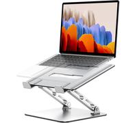 Laptop Stand Dual Adjustable Durable Bars, Ergonomic Laptop Stand Desk Ventilated Cooler Laptop Stand Compatible with MacBook Pro Tablet (10-16 Inches)