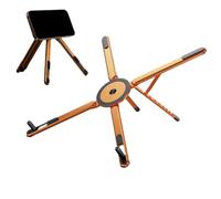 Laptop Stand for Desk - Folding Adjustable Table Mount for Notebook Tablet Phone | Metal Portable Computer Holder for Home Office Travel Study Workspaces Ergonomic Height Ventilation Support