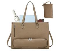 Laptop Tote Bag | 40x13x28cm Large Capacity PU Handbag,Meal-Friendly Lightweight Fashion Work Tote Laptop Bag | For Phone Tablet Book Food Drink College School Travel Outdoor Business Road Trip