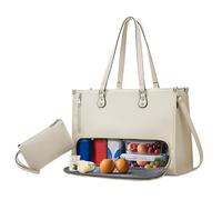 Laptop Tote Bag, Insulated Bag Compartment, Professional Work Laptop, Multi-Functional Tote with Organizer Pockets, for Phone Tablet Book Food Drink, College School Travel, Outdoor Business Road Trip