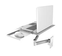 Laptop Wall Mount, Laptop Stand - Adjustable Wall Mounted Organizer with Mouse Tray Full Motion Articulating Notebook Tray, for Space-Saving Desk Solution for Office, Workstation