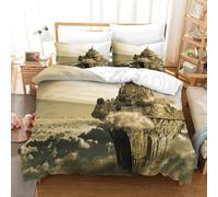 Laputa Castle In The Sky Ensemble De Housse De Couette Imprim¿¿ D Avec Taie D'oreiller ¿¿ Fermeture ¿¿ Glissi¿¿Re Ensemble De Literie En Microfibre Douce