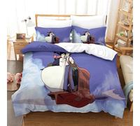 Laputa Castle In The Sky Ensemble De Housse De Couette Imprim¿¿ D Avec Taie D'oreiller ¿¿ Fermeture ¿¿ Glissi¿¿Re Ensemble De Literie En Microfibre Douce