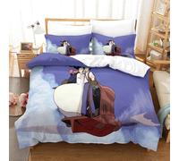 Laputa Castle In The Sky Ensemble De Housse De Couette Imprim¿¿ D Avec Taie D'oreiller ¿¿ Fermeture ¿¿ Glissi¿¿Re Ensemble De Literie En Microfibre Douce