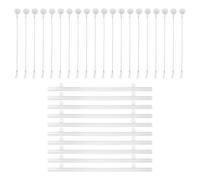 LAPYAPPE 10 Ensembles Rail D'affichage du Magasin, Supports Muraux pour Œuvres D'art, Fer et Pvc, Chaîne, Crochets et Pastilles Adhésives, 40cm, pour Bannières Publicitaires et Affichage