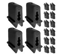 LAPYAPPE 100 Pièces Clips de Fixation en Plastique Noir pour Serrage, Pinces Réutilisables en Pp, Adaptées aux Fils D'acier de 1,8 à 3mm, pour Toiles D'ombrage et Applications Agricoles
