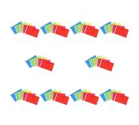 LAPYAPPE 100pièces Drapeaux à Main Colorés Bâton Drapeaux Miniatures à Cinq Couleurs Rouge Jaune Bleu Vert Rose pour Défilés Fêtes Anniversaires Événements Sportifs et Cérémonies Lot