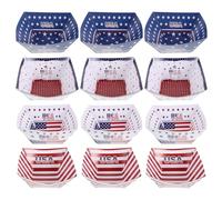 LAPYAPPE 12 Pièces Boîtes à Snacks Portables en Papier au Design Patriotique pour Fête et Soirée Cinéma, Rangement Pratique pour Snacks et Popcorn Independence Day