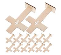 LAPYAPPE 14 Pièces Croix Décorative Murale en Bois Beige, Légère et Facile à Suspendre, pour Décoration de Pâques et Maison, Style Élégant Ajouré pour Communion et Mariage